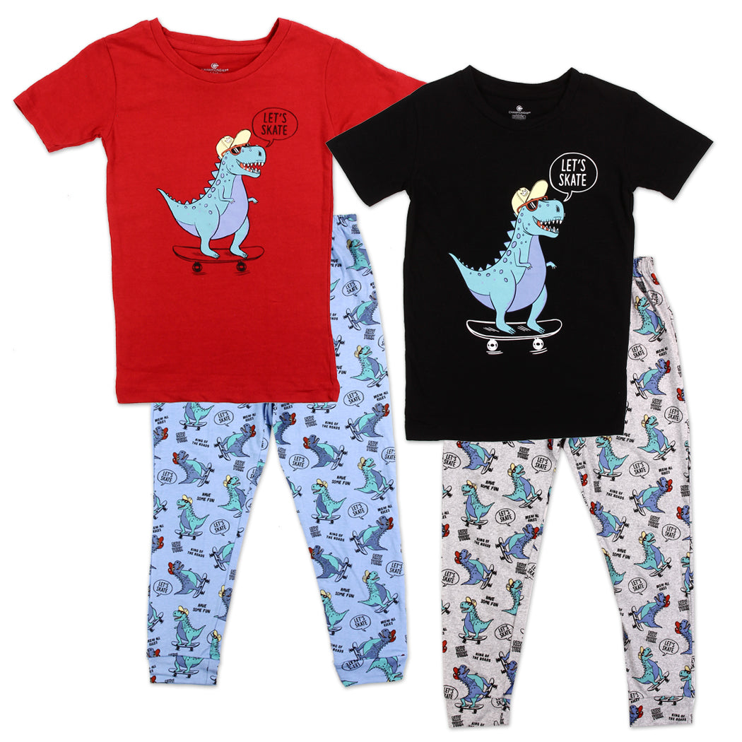 Boys Toddler 2-Piece Cotton Pajamas Set - 2 Colors (Pack of 12)