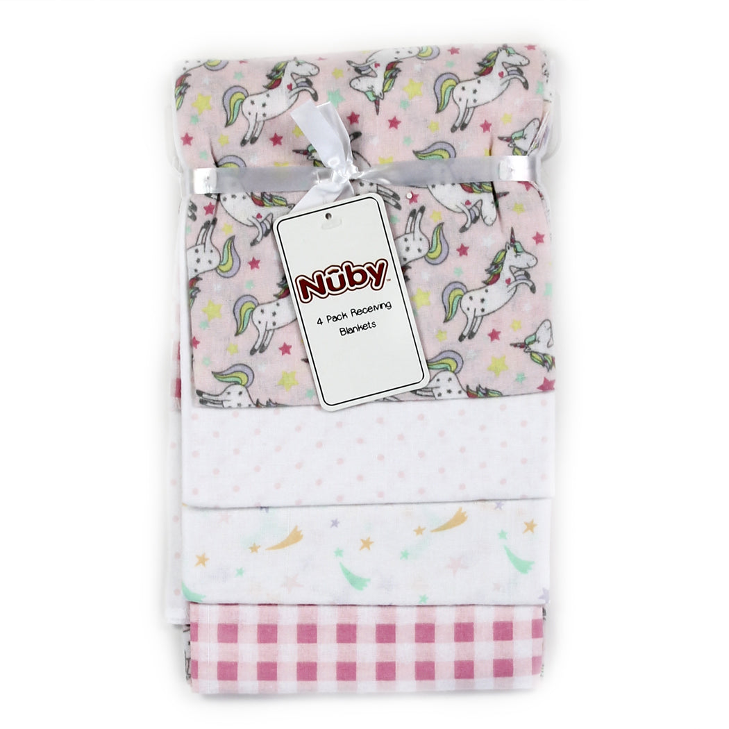 NUBY 4PK Receiving Blanket (Pack of 4)