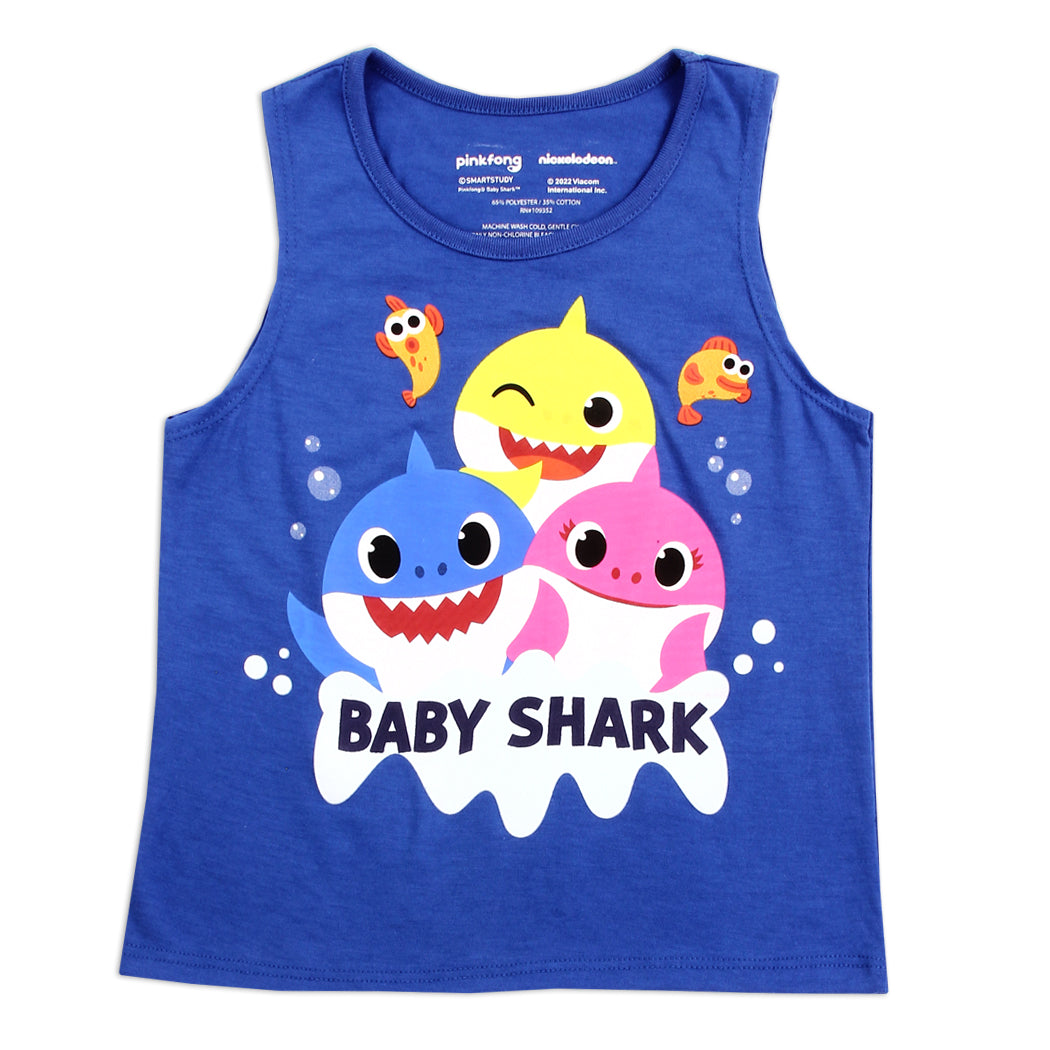 BABY SHARK Boys Toddler Tank Top (Pack of 6)