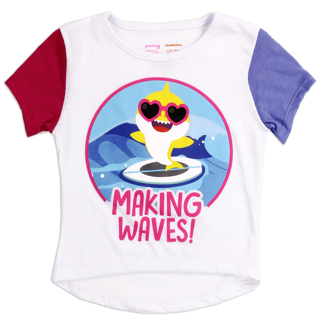 BABY SHARK Girls Toddler T-Shirt (Pack of 6)