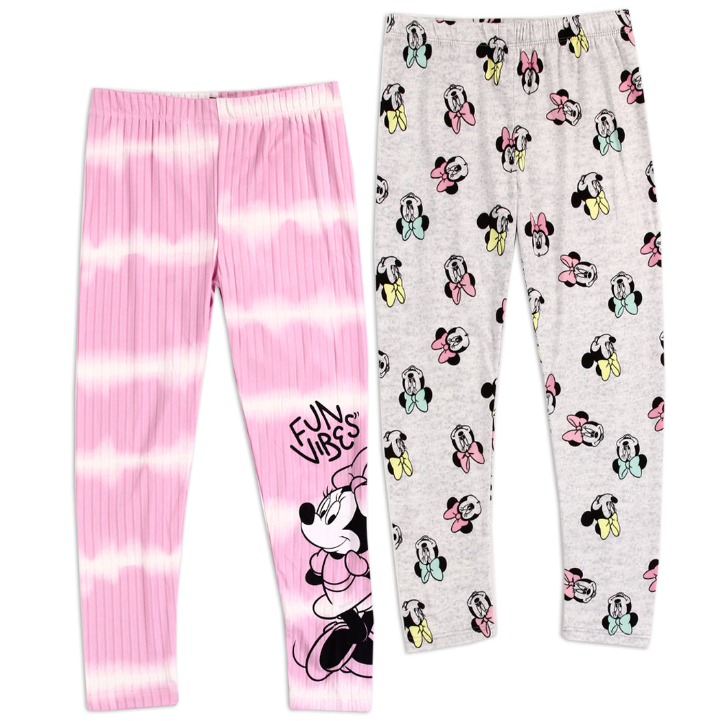 MINNIE MOUSE Girls 4-6X 2-Pack Leggings (Pack of 6)