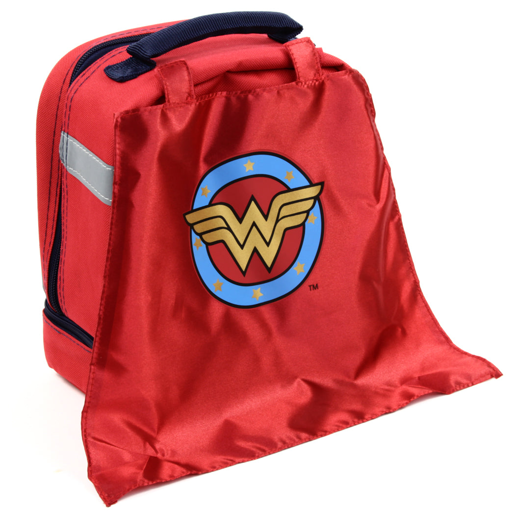 WONDER WOMAN Drop Bottom Lunch Bag With Cape (Pack of 3)